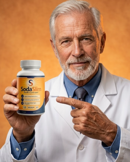 Doctor holding SodaSlim bottle